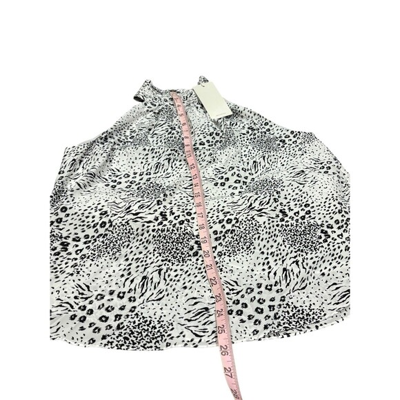 NWT- Joie 'Erola B' Printed Mock-Neck Halter Top, Porcelain/Black - Size Small - Picture 9 of 14